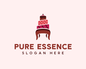 Dessert Cake Chair logo design