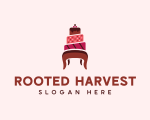 Dessert Cake Chair logo design