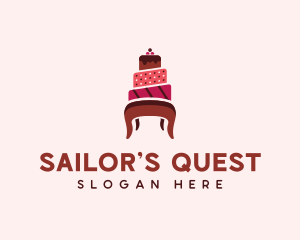 Dessert Cake Chair logo design