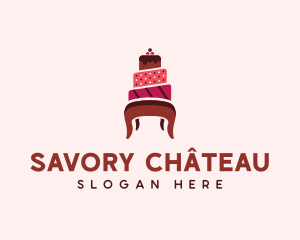 Dessert Cake Chair logo design