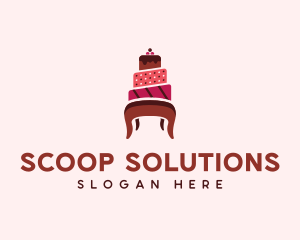 Dessert Cake Chair logo design