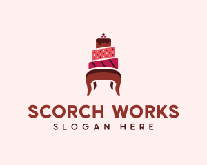 Dessert Cake Chair logo design