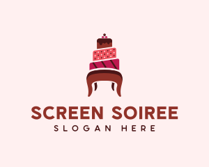 Dessert Cake Chair logo design