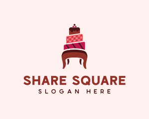 Dessert Cake Chair logo design