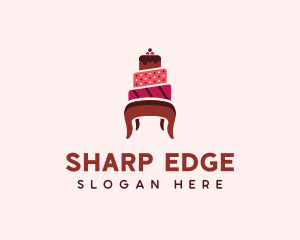 Dessert Cake Chair logo design