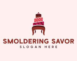 Dessert Cake Chair logo design