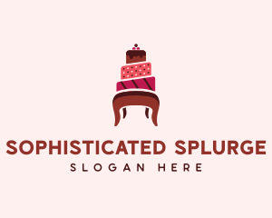 Dessert Cake Chair logo design