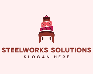 Dessert Cake Chair logo design