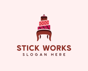 Dessert Cake Chair logo design