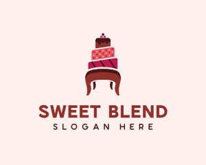 Dessert Cake Chair logo design