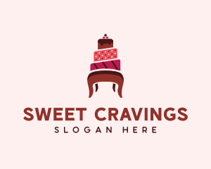 Dessert Cake Chair logo design