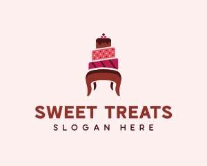 Dessert Cake Chair logo design