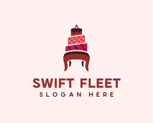 Dessert Cake Chair logo design