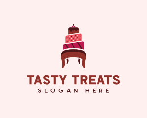 Dessert Cake Chair logo design