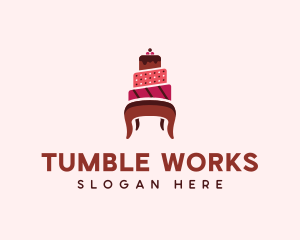 Dessert Cake Chair logo design