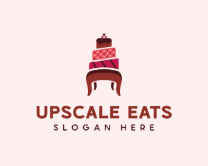 Dessert Cake Chair logo design