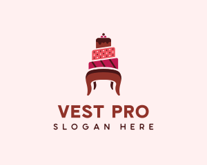 Dessert Cake Chair logo design