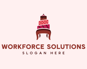 Dessert Cake Chair logo design