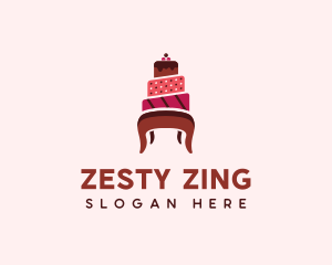 Dessert Cake Chair logo design