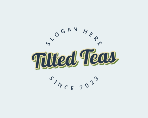 Tilted Cursive Business logo