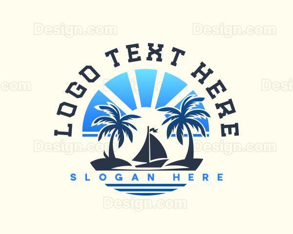 Sailboat Island Beach Logo