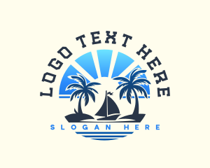 Sailboat Island Beach Logo