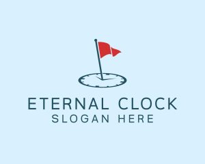 Flag Alarm Clock  logo design