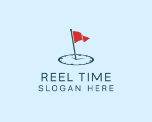 Flag Alarm Clock  logo design