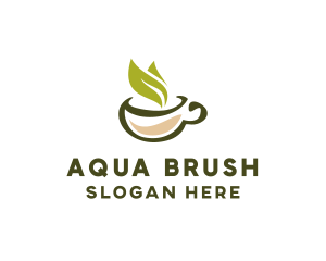 Green Tea Cup logo design