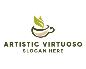 Green Tea Cup logo design