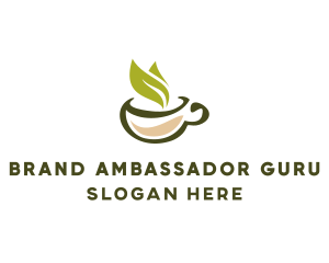 Green Tea Cup logo design