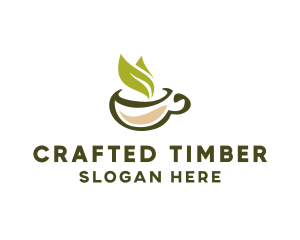 Green Tea Cup logo design