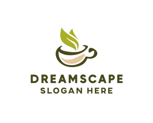 Green Tea Cup logo design