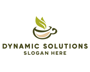 Green Tea Cup logo design