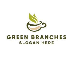 Green Tea Cup logo design