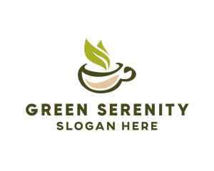 Green Tea Cup logo design