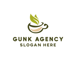 Green Tea Cup logo design