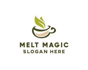 Green Tea Cup logo design