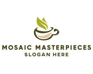 Green Tea Cup logo design