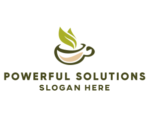 Green Tea Cup logo design