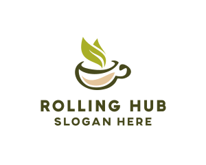 Green Tea Cup logo design