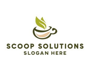 Green Tea Cup logo design