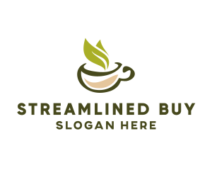 Green Tea Cup logo design