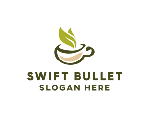 Green Tea Cup logo design