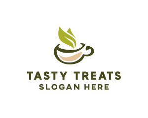 Green Tea Cup logo design