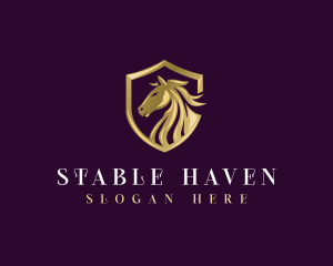 Luxury Shield Horse logo