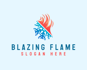 Flame Snowflake Energy logo design