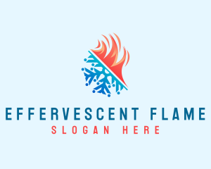 Flame Snowflake Energy logo design