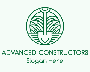 Gardening Grass Shovel logo design