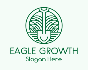 Gardening Grass Shovel logo design